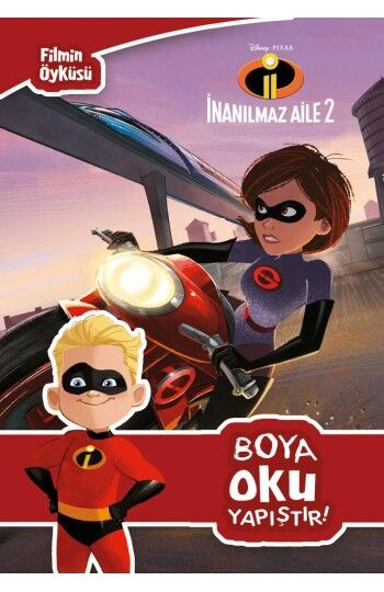 Disney İnanılmaz Aile 2 Boya Oku Yapıştır Sticker Boyama Kitabı