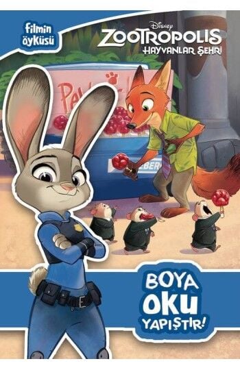 Disney Zootropolis Hayvanlar Şehri Boya Oku Yapıştır Sticker Boyama Kitabı