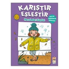 Mevsimleri Keşfet - Karıştır Eşleştir Okul Öncesi Kitap -Sincap Kitap