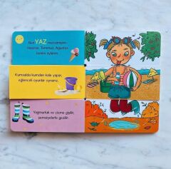 Mevsimleri Keşfet - Karıştır Eşleştir Okul Öncesi Kitap -Sincap Kitap