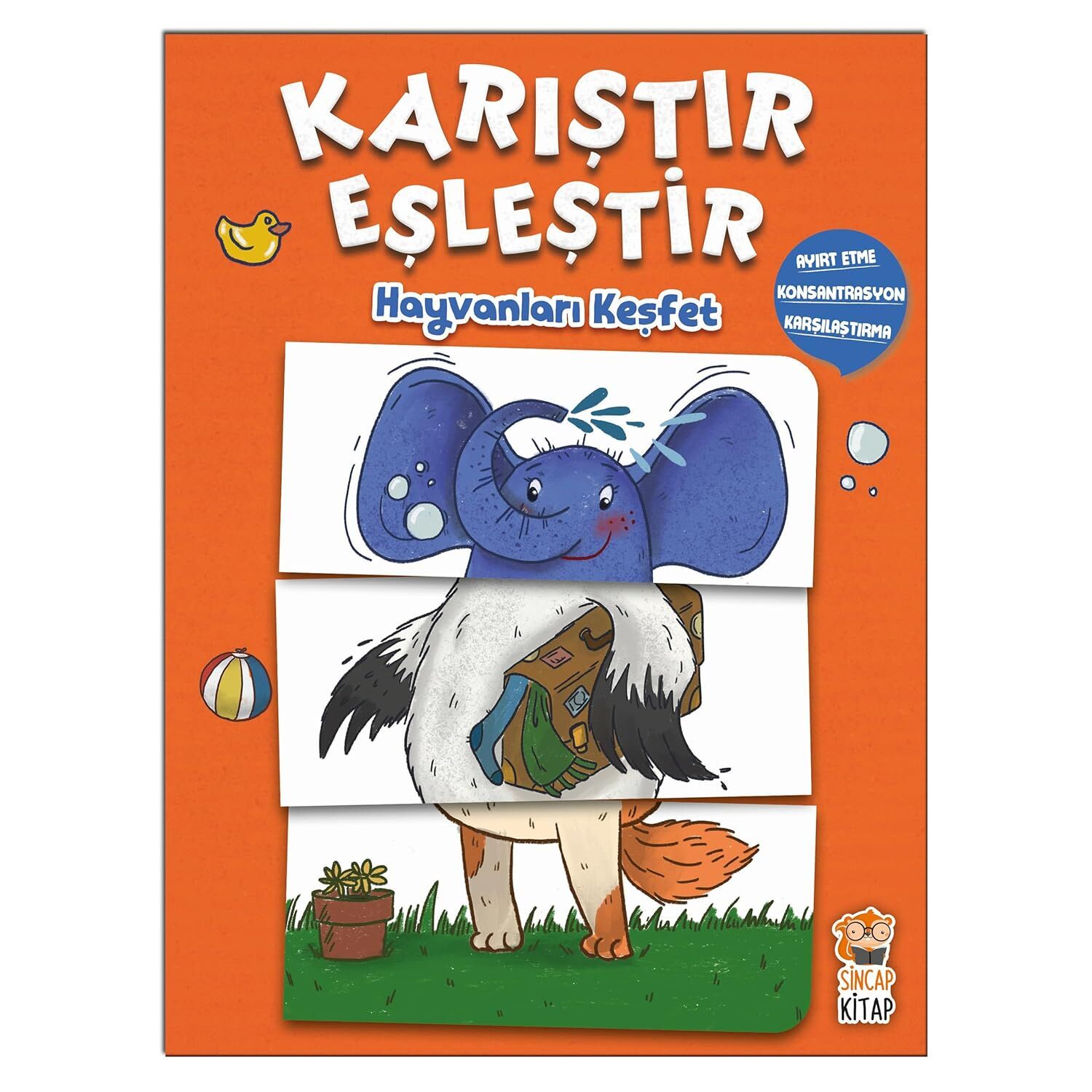 Hayvanları Keşfet - Karıştır Eşleştir Okul Öncesi Kitap -Sincap Kitap