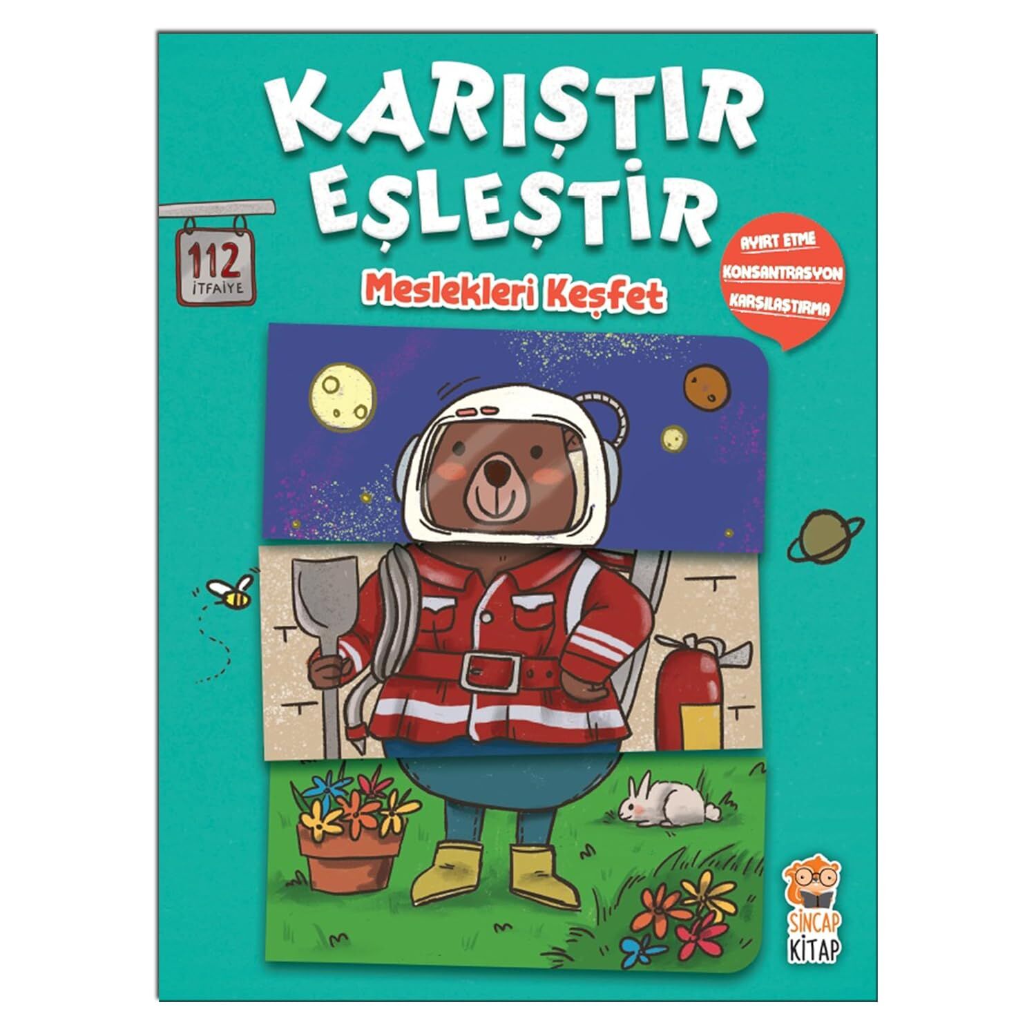 Meslekleri Keşfet - Karıştır Eşleştir Okul Öncesi Kitap -Sincap Kitap