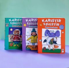 Meslekleri Keşfet - Karıştır Eşleştir Okul Öncesi Kitap -Sincap Kitap