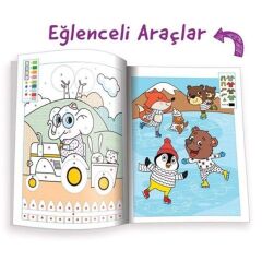 Eğlenceli Araçlar Kodlamalı Eğitici Boyama Kitabı - Sincap Kitap