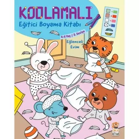 Eğlenceli Evim Kodlamalı Eğitici Boyama Kitabı - Sincap Kitap