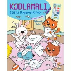 Eğlenceli Evim Kodlamalı Eğitici Boyama Kitabı - Sincap Kitap