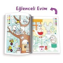 Eğlenceli Evim Kodlamalı Eğitici Boyama Kitabı - Sincap Kitap