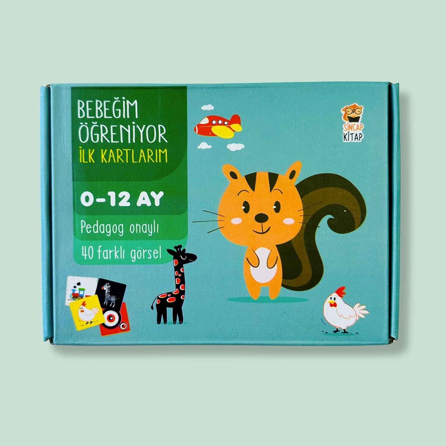 Bebeğim Öğreniyor İlk Kartlarım 0-12 Ay Pedagog Onaylı - Sincap Kitap