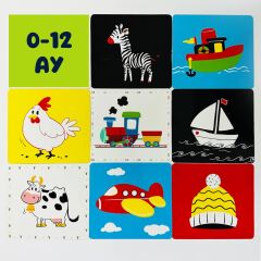 Bebeğim Öğreniyor İlk Kartlarım 0-12 Ay Pedagog Onaylı - Sincap Kitap