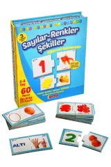 Diytoy Sayılar Renkler Şekiller Eğlenceli Bulmacalar - Eğitici Puzzle 60 Parça