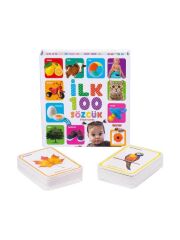 Diytoy İlk 100 Sözcük Hafıza Kartları Flash Cards Bebekler için Konuşma ve Zeka Gelişimi Destekli