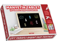 Diytoy Manyetik Tablet Çift Taraflı Ahşap Yazı Tahtası