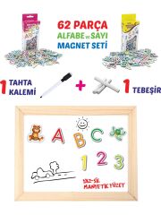 Diytoy Manyetik Tablet Çift Taraflı Ahşap Yazı Tahtası
