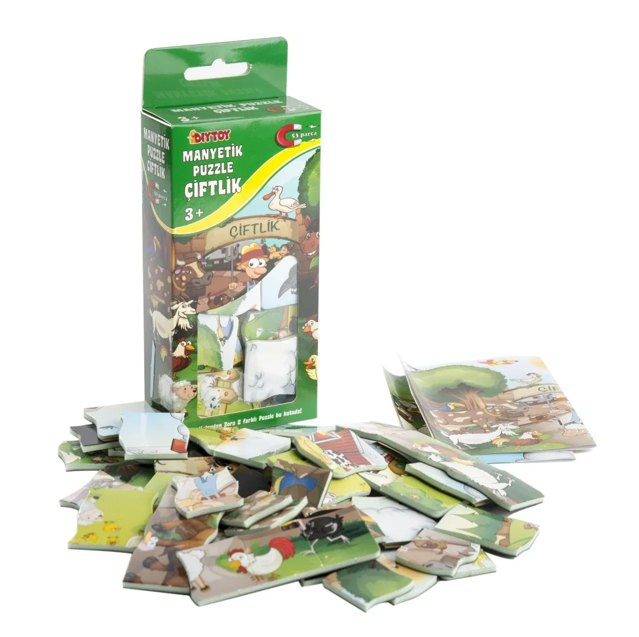 Diytoy Manyetik Puzzle Çiftlik Eğitici 53 Parça Yapboz