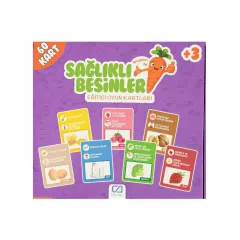 CA Games Sağlıklı Besinler Eğitici Oyun Kartları İpuçları ile 60 Kart