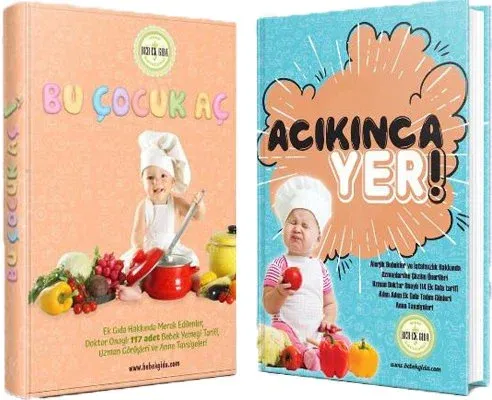 Bebeklik Ek Gıda Tarif Kitabı 2'li Set Bu Çocuk Aç - Acıkınca Yer