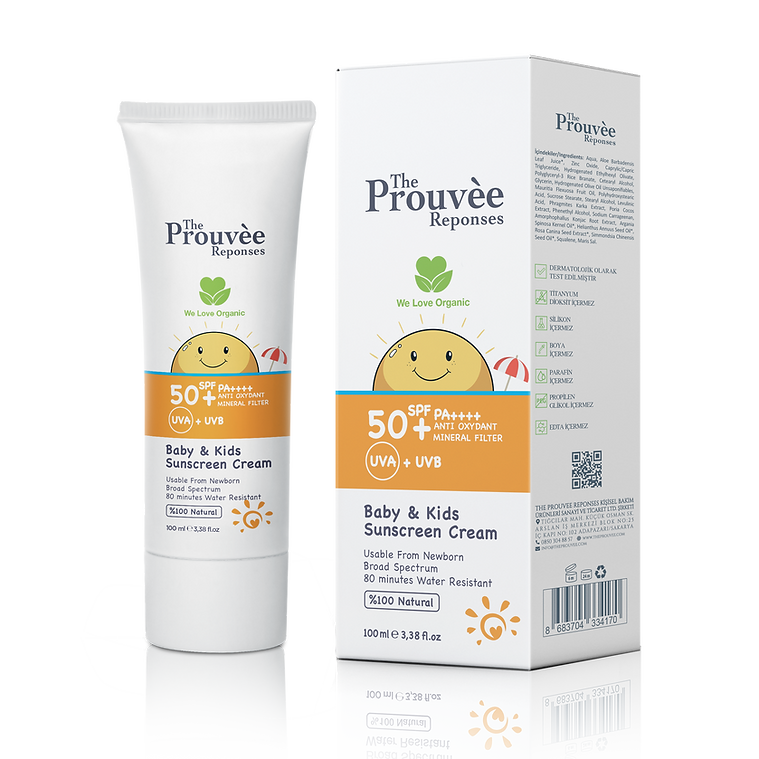 The Prouvee Reponses 50+ SPF Yenidoğan Bebek Çocuk Güneş Kremi 100ml