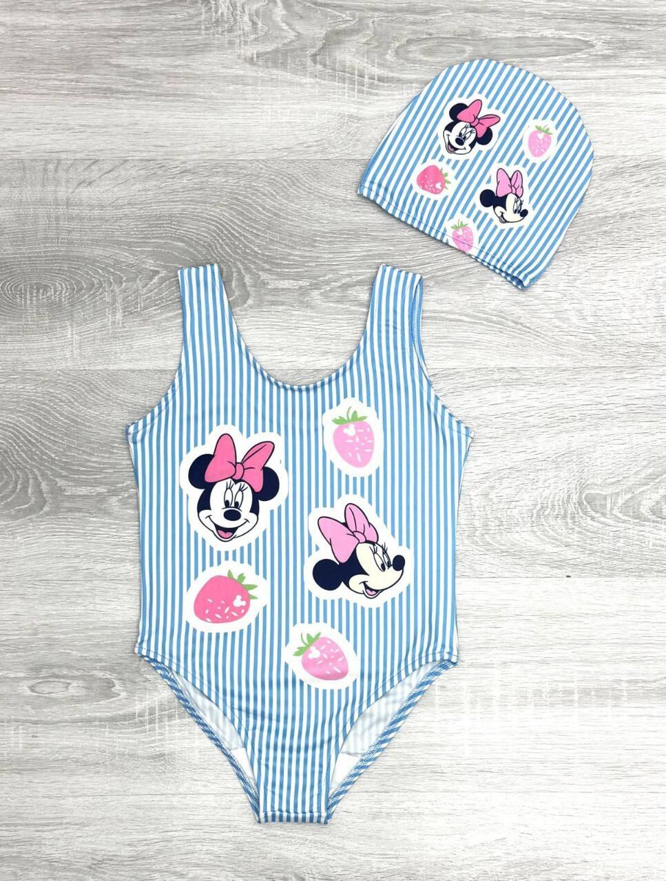Minnie Boneli Kız Çocuk Bebek Mayo Takımı