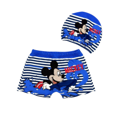 Mickey Mouse Sörf Desenli Çocuk Bebek Mayo ve Bone Takım